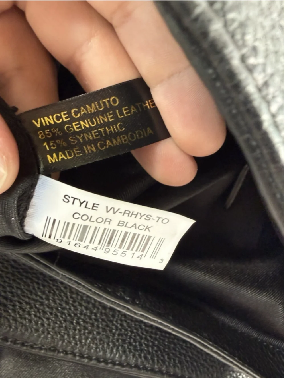 Vince Camuto Rhys black Tote Shoulder Bag hobo-style new